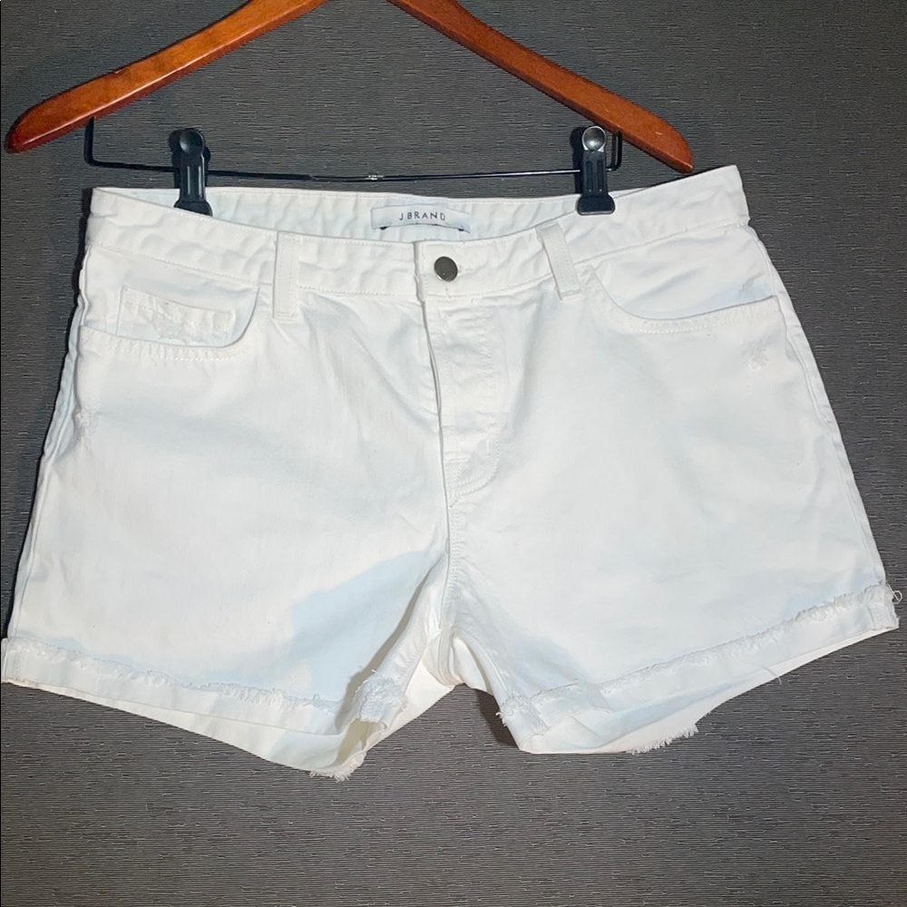 J‎ Brand White Jean Shorts Relaxed Fit